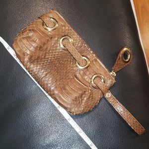 Jimmy Choo Snakeskin Wristlet